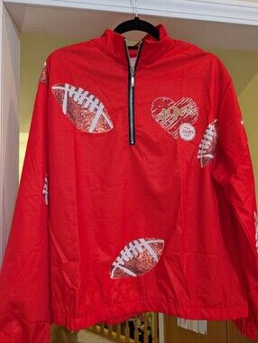 Unbranded 49ers women's half zip crew neck sweatshirt, XL